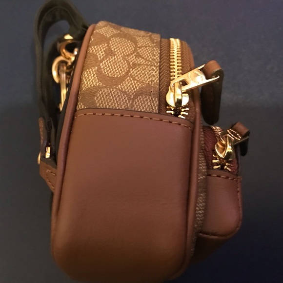 Coach Mini Court Backpack Key Fob Bag Charm Signature Canvas - Picture 6 of 6